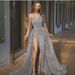 Women's Clothing spring and summer new women's clothing oblique shoulder slit long skirt toast dress sequined suspender evening dress_ecoleips.com