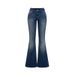 Fashionable Women's Flared Denim Pants Embroidered Back Pocket Design, Embellished With Rhinestones, Suitable For All_ecoleips.com