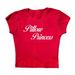 Cross-border American Fashion Trend Retro Letter Print Sweet And Spicy T-shirt, Summer Slim-fit, Slimming, Regular_ecoleips.com
