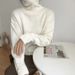 Women's High Neck Loose Fit Knit Sweater - Soft & Stylish Winter Pullover In Solid Colors_ecoleips.com