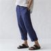 Suitable For All Seasons Summer Women's Linen Pocket Button Casual Plus Size Pants_ecoleips.com