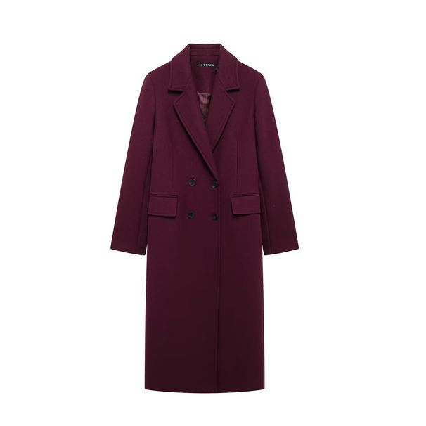 Women's Clothing Women's Fashion Temperament Pocket Decoration Blended Coat Jacket_ecoleips.com