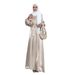 Women's Clothing Spring And Summer Women's Fashion Puff Sleeve Loose Lace Up Robe Dress_ecoleips.com