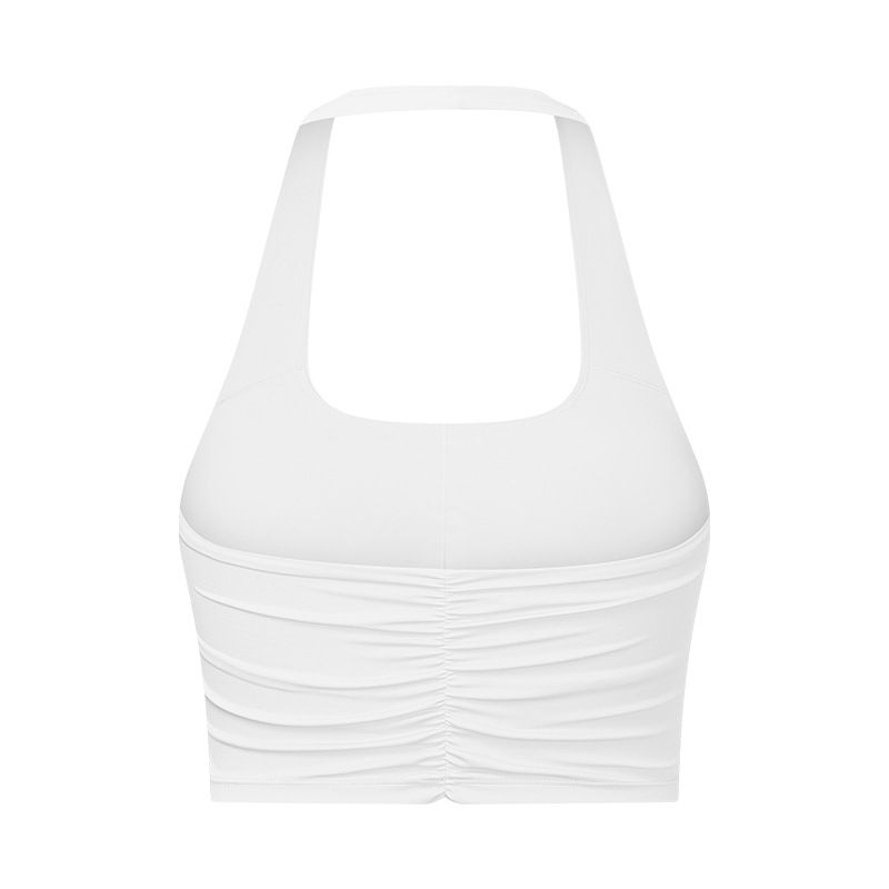 New Strapless Sports Vest, Feminine, Sexy Backless Halter Neck, Pleated Fitness Yoga Bra. (Dropshipping Available)_ecoleips.com