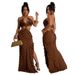 Women's Clothing Small Blinds New Sexy Halter Neck Lace Up Slim Hollow Dress_ecoleips.com