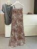 Retro Gold Leopard Print Midi Skirt High End Slimming Fishtail A-Line Flowing Bodycon Long Skirt for New Summer Style Women_ecoleips.com