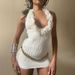 Women's Clothing Women's Autumn And Winter Tassel Deep V Neck Halter Neck Tie Backpack Hip Knitted Dress_ecoleips.com
