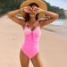 Women's Clothing New Lace Swimsuit Solid Color One Piece Swimsuit Female_ecoleips.com