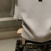Contrast Stripe Knit Top - Slim-Fit Grey Ribbed Short Sleeve Shirt For Women, Minimalist Japanese Style Casual Wear_ecoleips.com