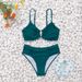 High-Waist Ruched Women's Bikini Set Sexy Scrunch Back Swimwear with Removable Padding FP221ML Various Sizes Available_ecoleips.com