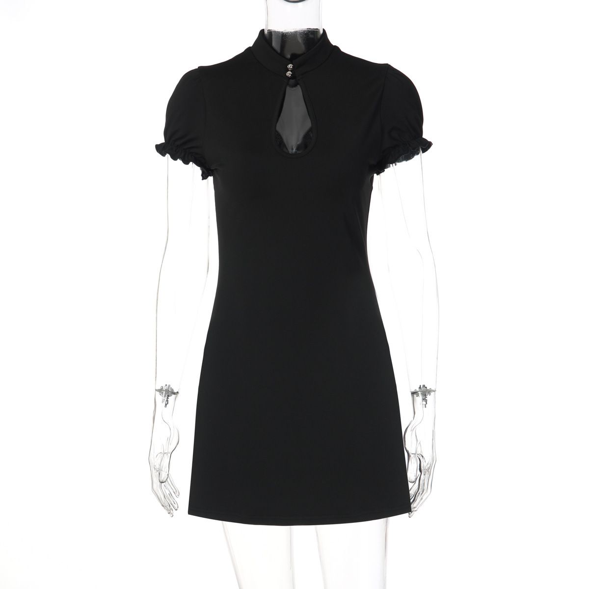 French-style Bodycon Nightclub Dress For Women, 2026 Spring New Product, Sexy Slimming, Bust-revealing, Short-sleeved_ecoleips.com