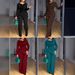 Women's Clothing Autumn Elegant Slim Fit Pleated Solid Color Fashion Two Piece Set Effortless Style, All-Day Comfort_ecoleips.com
