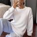 "Women's Chunky Knit Sweater – Oversized Round Neck Pullover For Autumn & Winter"_ecoleips.com