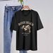 Women's Clothing Women's Casual Round Neck Short Sleeve T-Shirt Multi-Color Style Simple Fashionable Sports Top Solid Printed Loose Fit_ecoleips.com