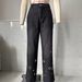 European And American Women's Clothing Street New High-waisted Loose Trousers Women's Hollow Metal Corns Design Hollow Jeans_ecoleips.com
