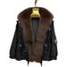 girl 2025 Winter Haining New Navy Collar Fox Fur Parka Women's Mid-Length Loose Thickened Warm Coat_ecoleips.com