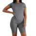 Solid Color Tracksuit Set for Women And Men Lightweight Breathable Sportswear Two-Piece Outfit for Spring_ecoleips.com