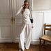 European And American Autumn New Milk Silk Comfortable Skin-Friendly Sleeve Long Pants Wearable Pajama Set Homewear_ecoleips.com