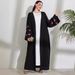 Verve Muslim Clothing Long Fashion Elegant Cardigan Embroidered Butterfly Dress Robe_ecoleips.com