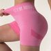 Women's Clothing Seamless Peach Hip Yoga Shorts For Women Solid Color Quick Drying Outer Wear Running Fitness Sports Three Quarter Pants_ecoleips.com