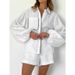 French-Style Commuter Chic White Set, Summer Cotton With A Subtle British Feminine Touch_ecoleips.com