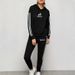 Women's Autumn Fashion Trend Printed Striped Hooded Sweatshirt Set Long Sleeve Casual Jogging Pants Loose Fit Print_ecoleips.com