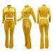 Women’s Stretch Velvet Flared Pants Set – Elegant Two-Piece Outfit For Fall (14 Colors)_ecoleips.com