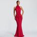 Women's Clothing Spring Style Women's Slim Backless Fishtail Dress Elegant Sexy Solid Color Clothing For Formal & Casual For Women_ecoleips.com