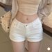 Spice Girl Mid-waist Hip Denim Shorts Summer Solid Color Basic Simple Versatile Comfortable Elastic Hip-wrapped Slim-fit Hot Pants_ecoleips.com