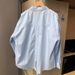 Women's Lightweight French Style Long Sleeve Cotton Shirt - Casual Loose Fit Blouse For Spring Summer Fall (Blue, Yellow, Green, Pink, White)_ecoleips.com