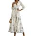 2026 Spring New Women's Clothing: Cross-Border European And American Dresses, Elegant Printed Pleated Long Skirt With_ecoleips.com