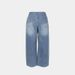 Light Blue High-Waisted Curved Hem Jeans For Women – Loose Fit Wide-Leg Denim Pants With Relaxed Streetwear Vibe (Summer Staple)_ecoleips.com