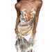 Sexy Leopard Print Halter Neck Backless Long Dress For Women Layered Pleated Skirt New Summer_ecoleips.com