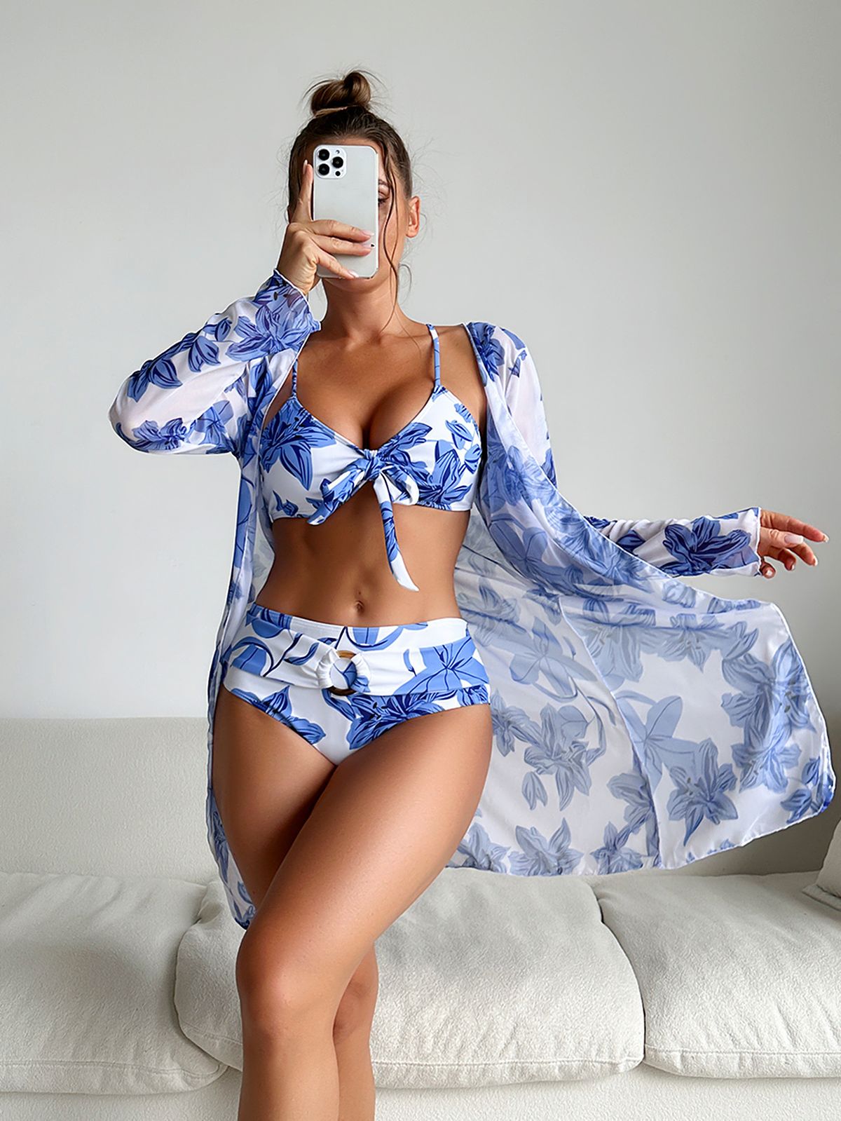 Women's Clothing Fashion High End Sexy Multi Color Printed Bikini_ecoleips.com