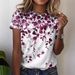 Retro Floral Print Women's T-Shirt Short Sleeve Loose Fit Summer Casual Trendy Printed Clothing for Girls ME15_ecoleips.com