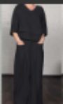 Women's Clothing Solid Color Round Neck Long Sleeved Casual Tops Mid Waist Pocket Straight Pants Two Piece Set_ecoleips.com