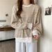 2022 Striped Sweatshirt Women, Spring Autumn Thin Style, European And American Loose Fit, Versatile Design,_ecoleips.com