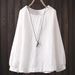 Plus Size Women's Long Sleeve Casual Shirt – Oversized Relaxed Fit Solid Color Blouse, Comfortable & Stylish_ecoleips.com