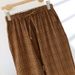 Spring And Summer Couples Long Trousers Cotton Double-layer Yarn-dyed Homewear Men And Women Plaid Pajama Pants_ecoleips.com