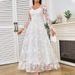 Women’s Clothing spring new long sleeved one shoulder bridal wedding dress dress long skirt_ecoleips.com