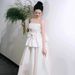 Women's Clothing Top Light Wedding Dress Bride Simple Niche Satin Temperament Out Of The Gauze Forest Bow Engagement Dress Skirt_ecoleips.com