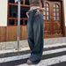 Designer Women's High Waist Straight Leg Jeans Plus Size Slimming Spring/Autumn Loose Fit Pear Shaped Figure Denim_ecoleips.com