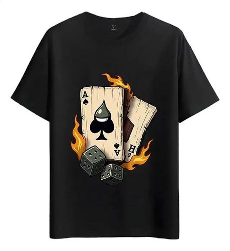 Women's T-Shirts Tshirt Muscle Freaks Fire Playing Cards Poker Casino Games Style_ecoleips.com