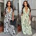Women's Clothing Sexy Deep V Neck Backless Printed Jumpsuit_ecoleips.com