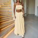 DiYun European American Casual Vacation Strapless Tube Top And Skirt Two-Piece Set Women's Clothing 2025_ecoleips.com