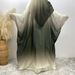 Verve Fashion Muslim Chiffon Cardigan Gradient Batwing Sleeve With Headscarf Set Abaya 67501_ecoleips.com