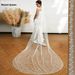 Manzhen French Style Beaded Veil Cathedral Length Wedding Veil Exquisite Main Dress Accessory for Brides Leaving Home V156_ecoleips.com