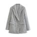 2021 Autumn New Euopean And Ameican Women's Clothing Wholesale Tweed Pocket Decoated Vintage Long Sleeve_ecoleips.com