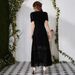Elegant V-Neck Ruffled Chiffon Dress For Women's Spring And Summer_ecoleips.com