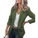 2022 Autumn New Elegant Coat Wish Women's Long Sleeve Colored Suit Collar Single-Breasted Blazer_ecoleips.com